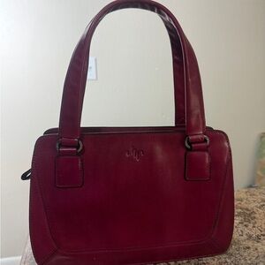 Monsac Red Shoulder Bag with Sophisticated Minimalism